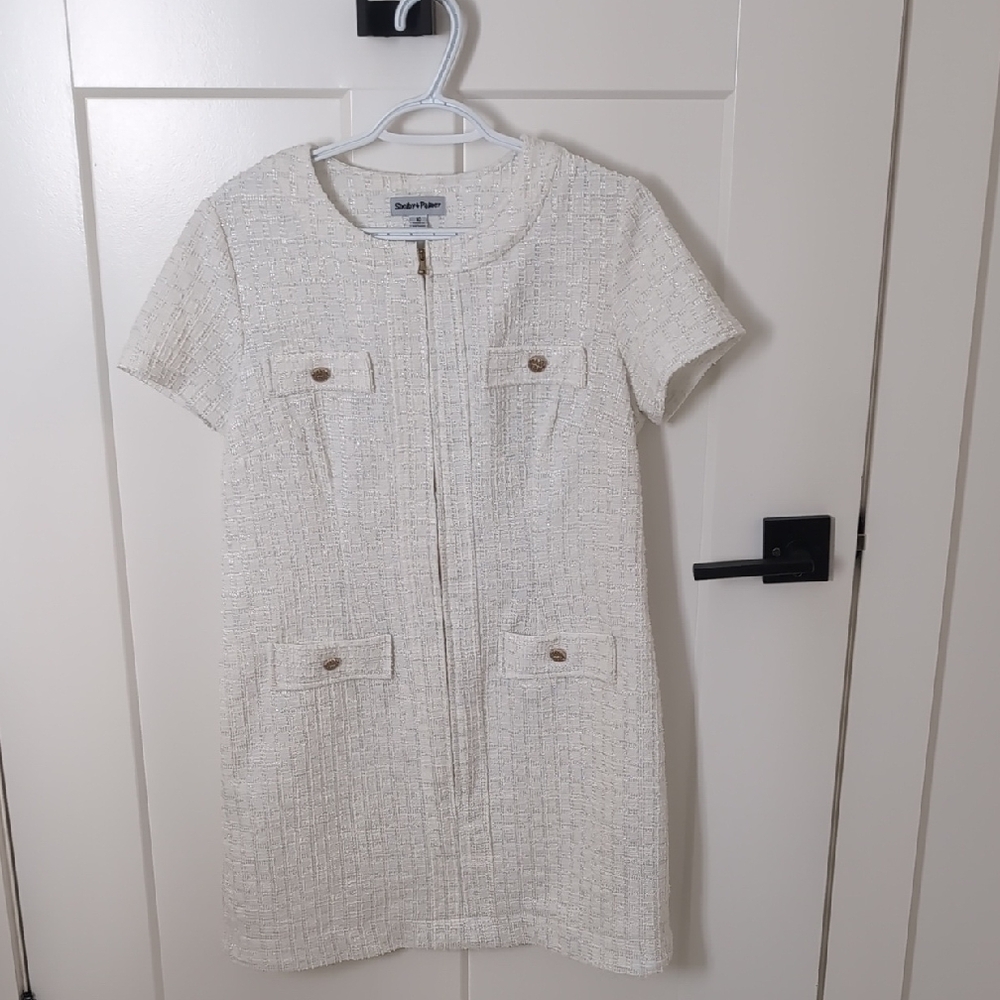 Chanel Cream Short Sleeve Dress